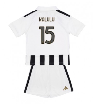 Juventus Pierre Kalulu #15 Hjemmebanetrøje Børn 2026-27 Kortærmet (+ Korte bukser)